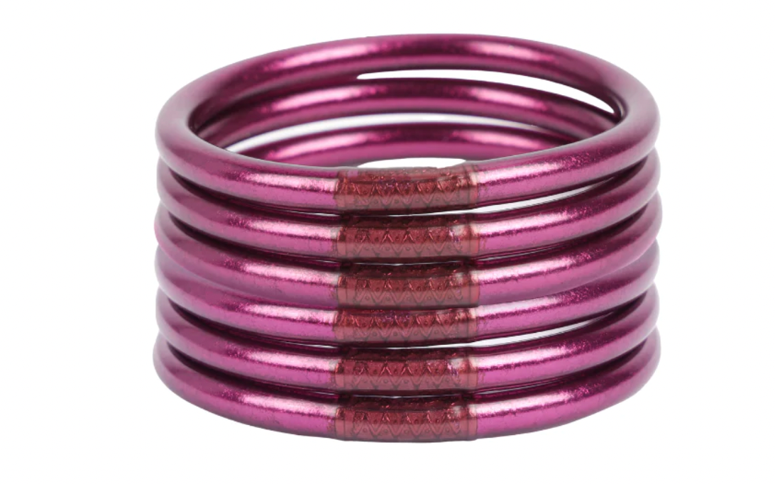 BuDhaGirl Amethyst All Weather Bangles - Set of 6