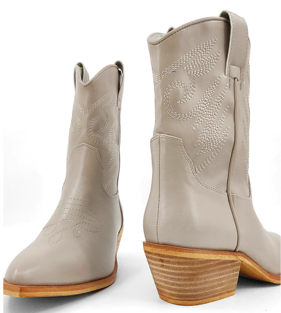 ShuShop Zahara Taupe Cowgirl Boot