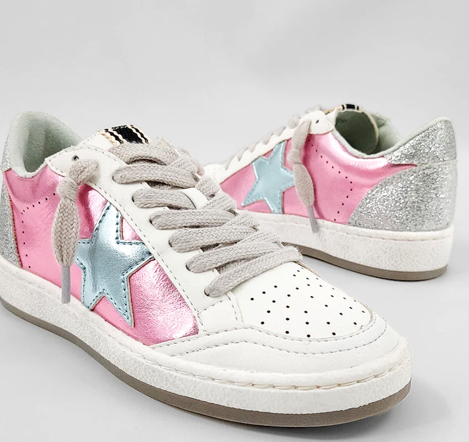 ShuShop Paz Kids Sneaker in Metallic Pink