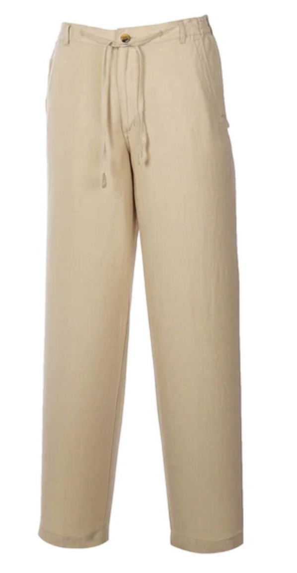 Weekender Casual Sportswear St. Bart's Men's Linen Pants - Khaki