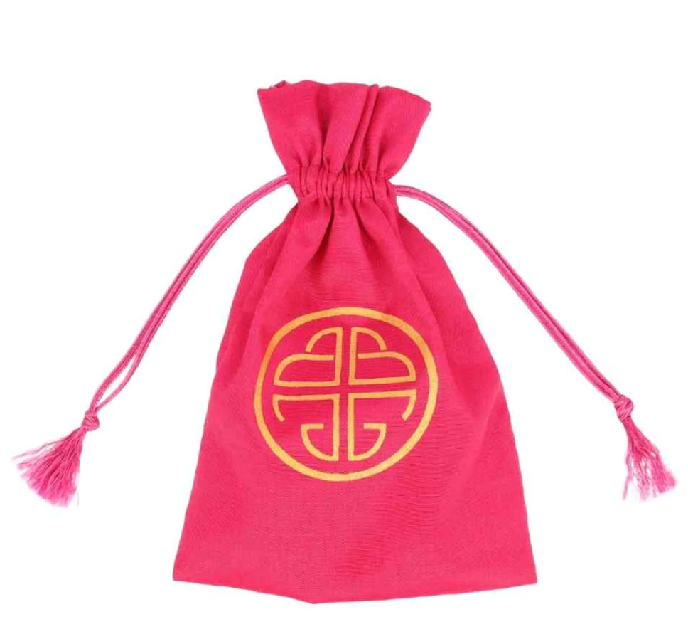 BuDhaGirl Pink Logo Silk Pouch