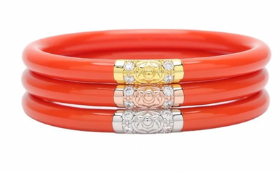 BuDhaGirl Three Kings All Weather Bangles - Coral