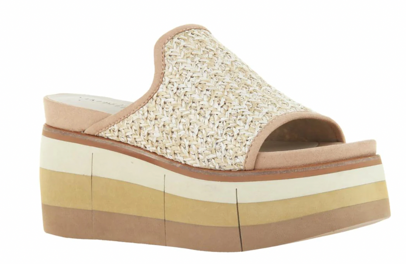 NakedFeet Flocci Wedge in Beige