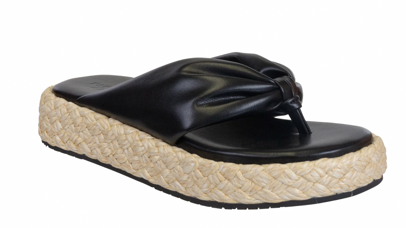 NakedFeet Costa Sandal in Black