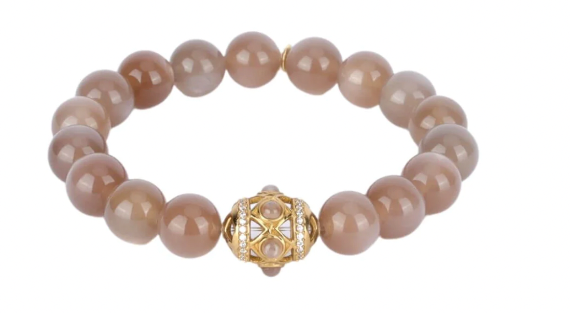 BuDhaGirl Minerva Bracelet - Chocolate Moonstone