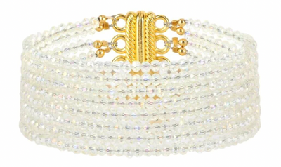 BudhaGirl Meghan 5 Strand Crystal Bracelet - Clear