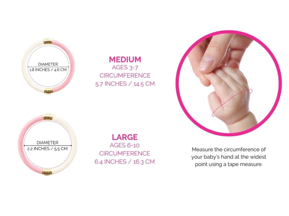 BuDhaGirl Pink/Ivory Yin & Yang All Season Bangles for Babies