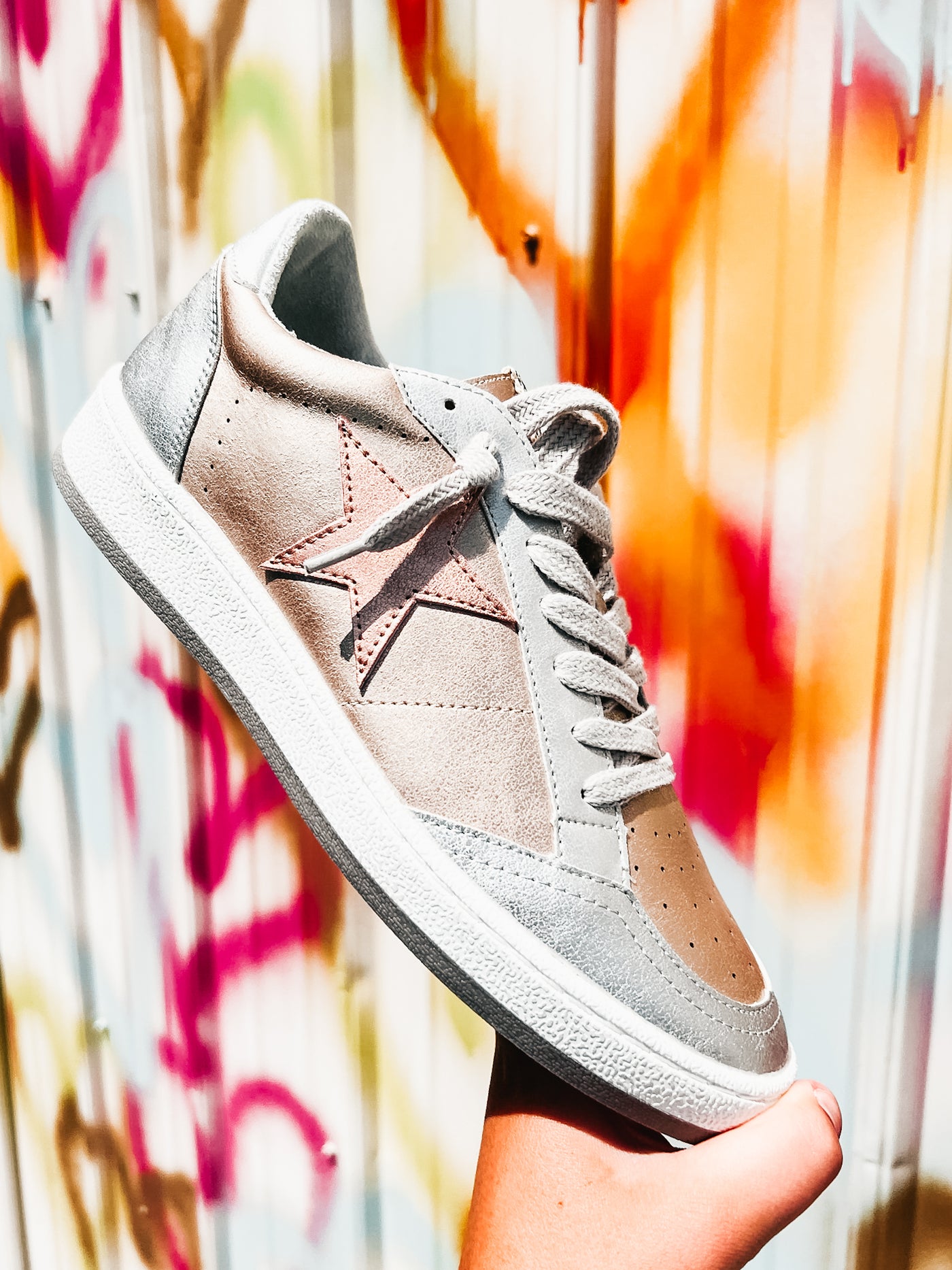 ShuShop Paz Metallic Rose Gold Sneaker