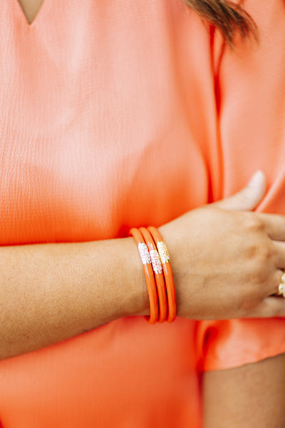 BuDhaGirl Three Kings All Weather Bangles - Coral