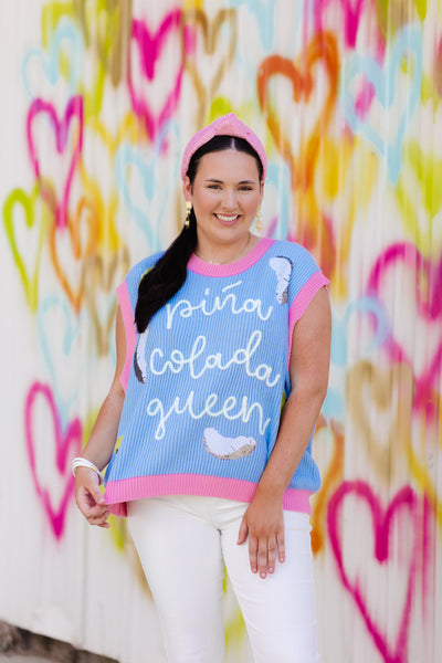 Queen Of Sparkles Pina Colada Queen Sweater Top