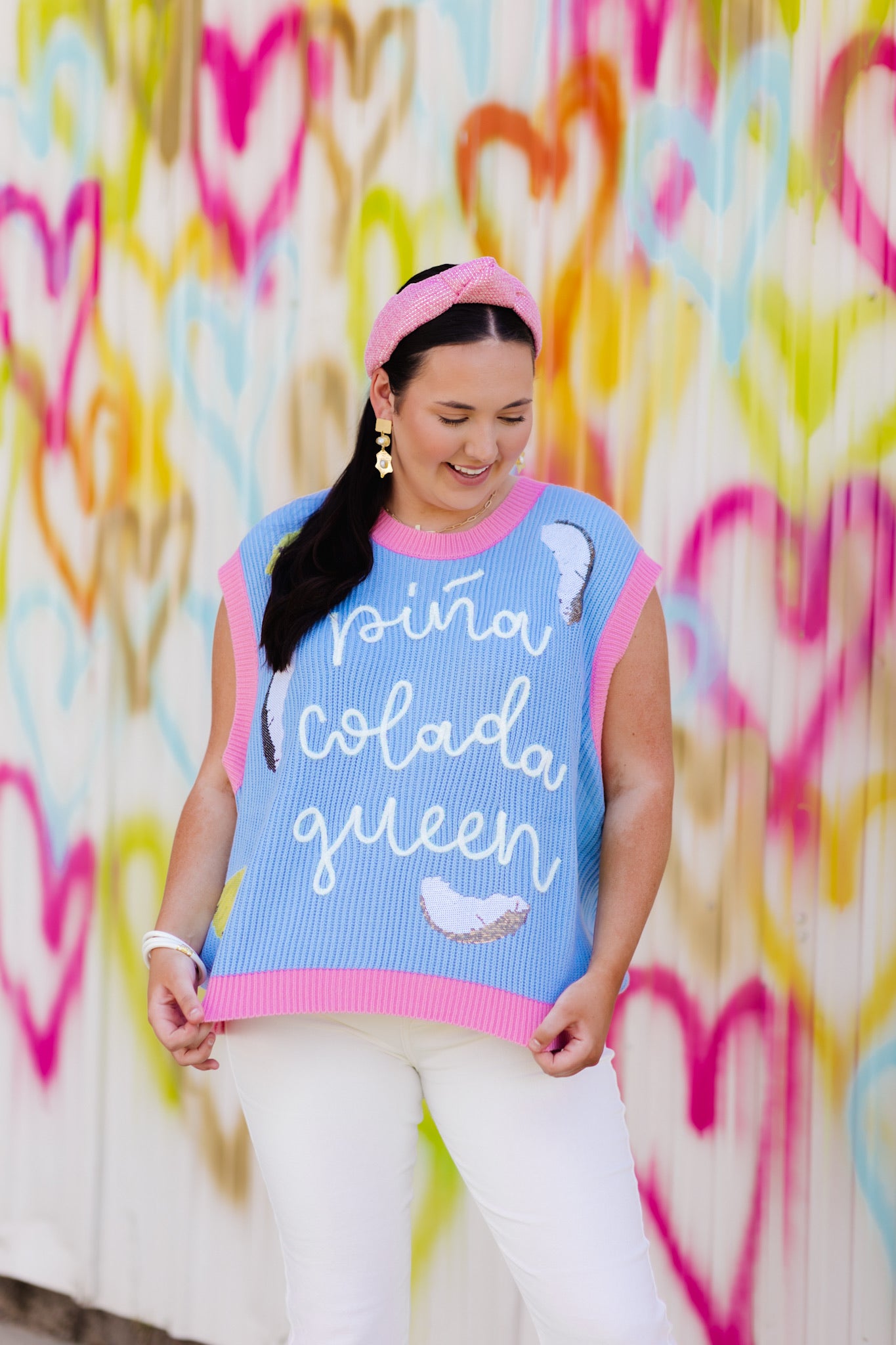 Queen Of Sparkles Pina Colada Queen Sweater Top