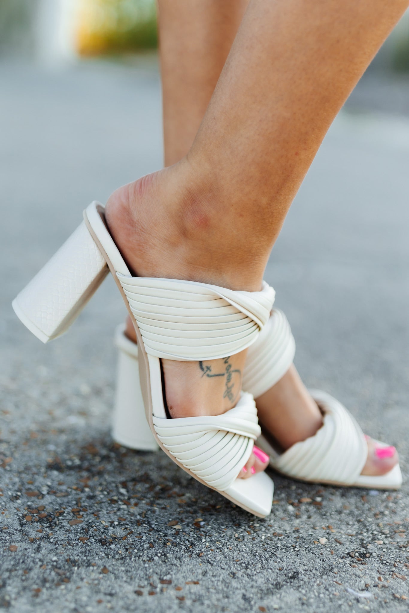 Dolce Vita Ivory Pilton Heels