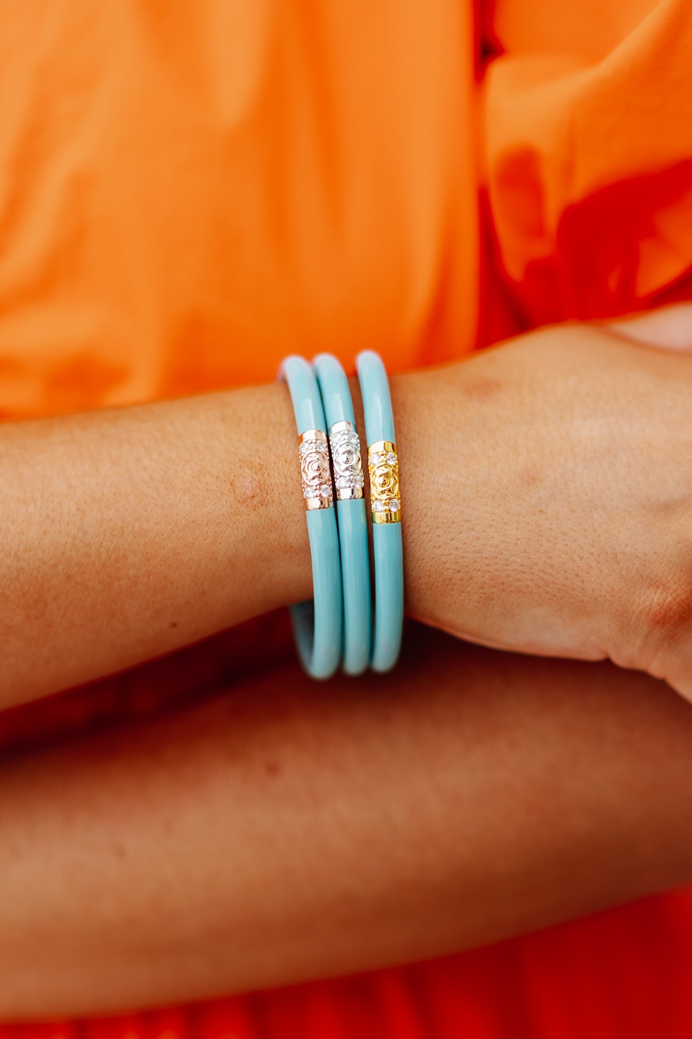 BuDhaGirl Three Kings All Weather Bangles - Turquoise