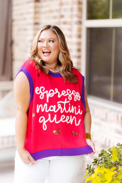 Queen Of Sparkles Espresso Martini Queen Sweater Top