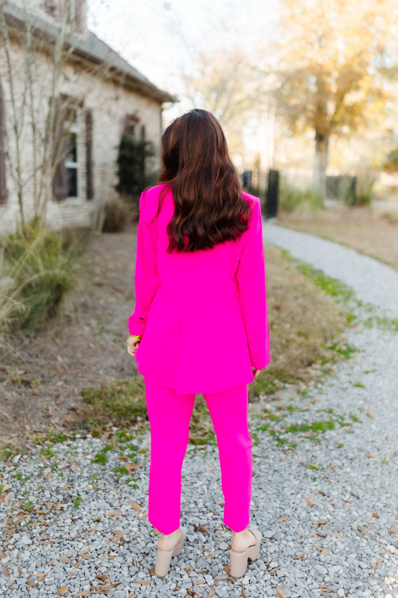 Magenta Three Piece Suit Set