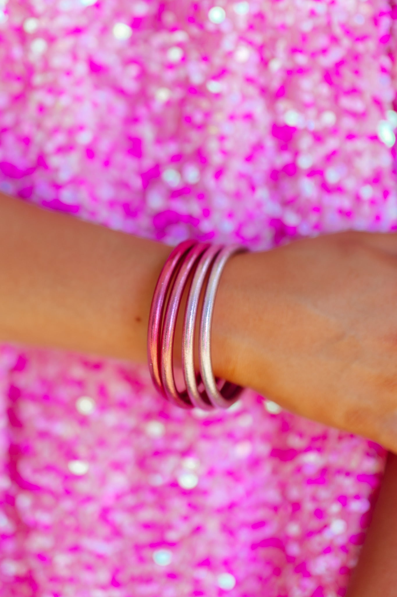 BuDhaGirl Carousel Pink All Weather Bangles® (AWB®)