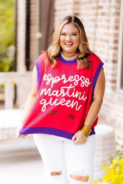 Queen Of Sparkles Espresso Martini Queen Sweater Top