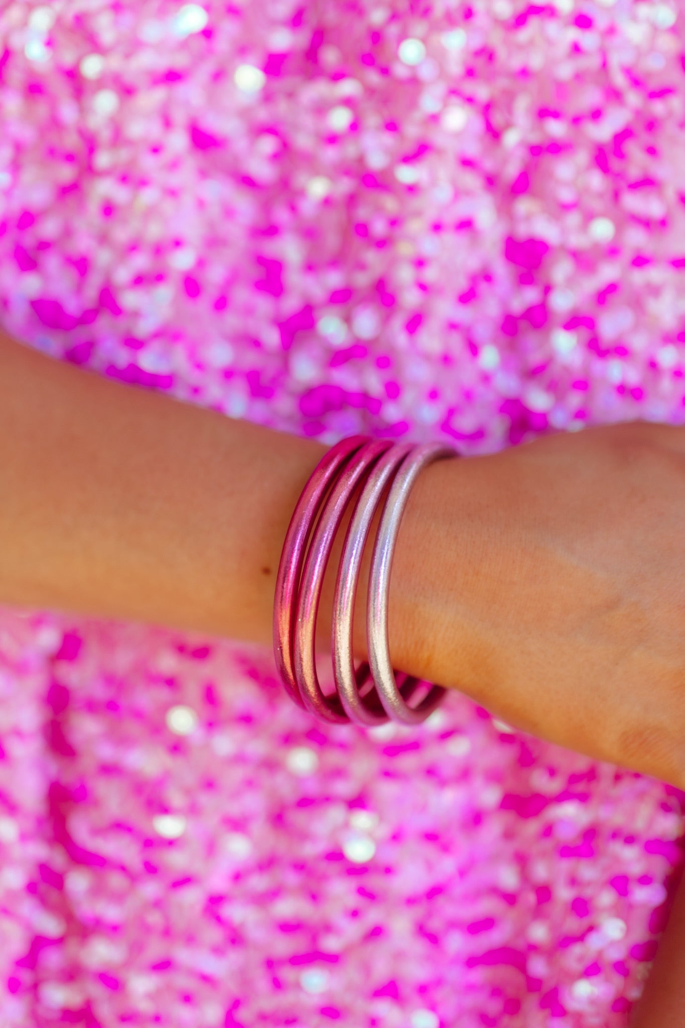 BuDhaGirl Carousel Pink All Weather Bangles® (AWB®)