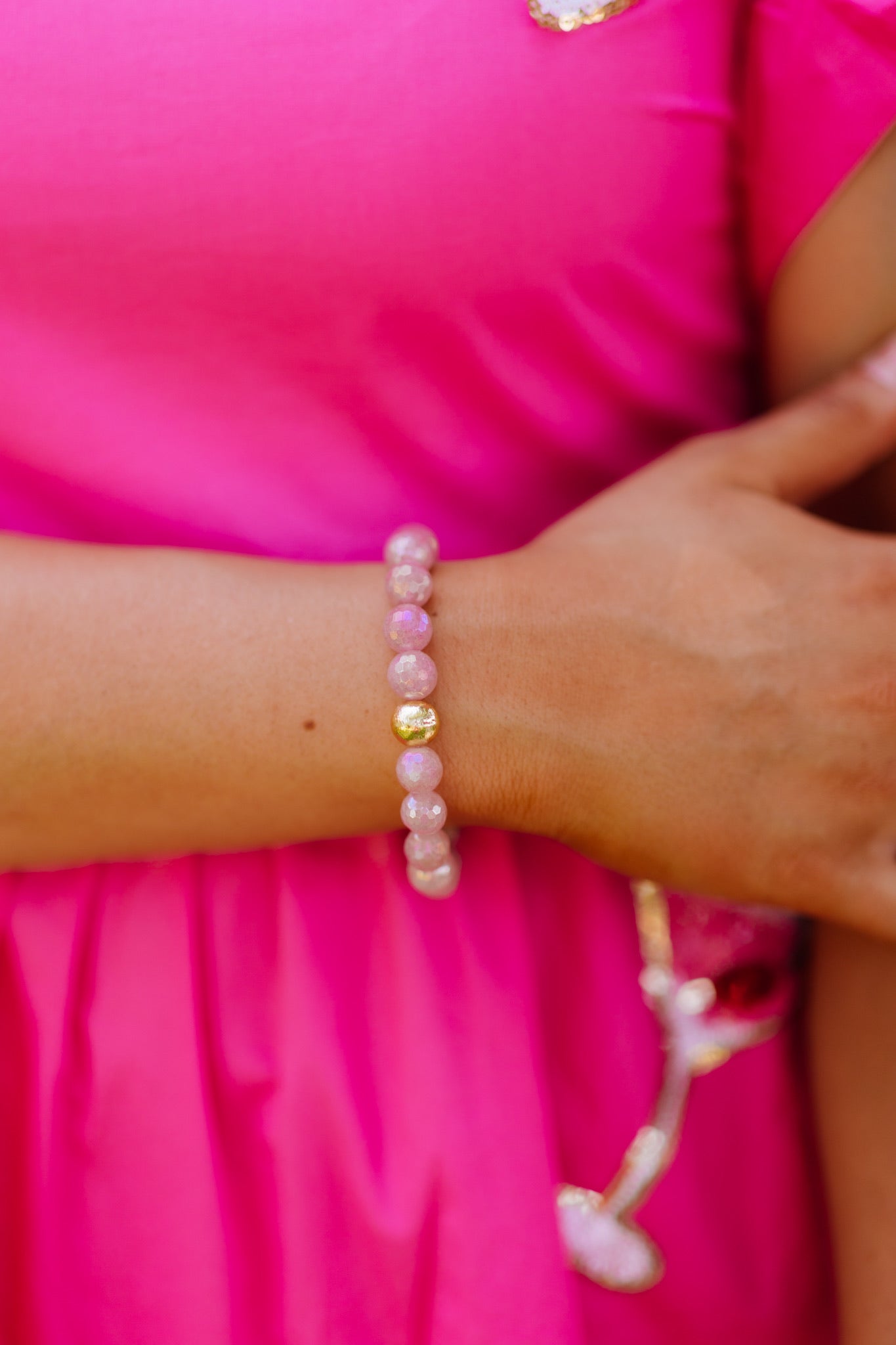 BuDhaGirl Mélange Beaded Bracelet - Strawberry