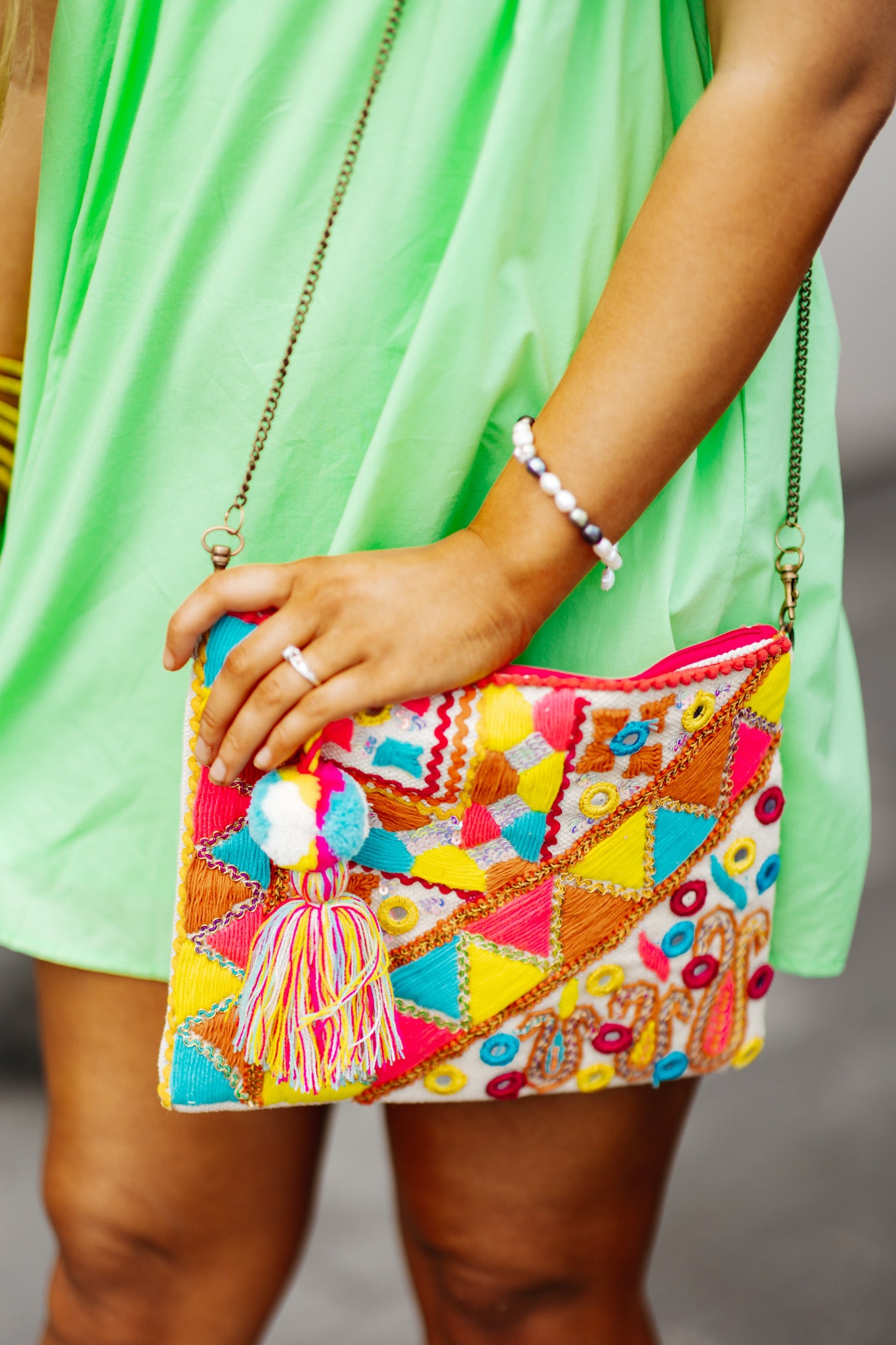 Zoe Beaded Sequin Crossbody